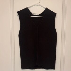 Dark Brown Women’s  Knit  Sleeveless Top